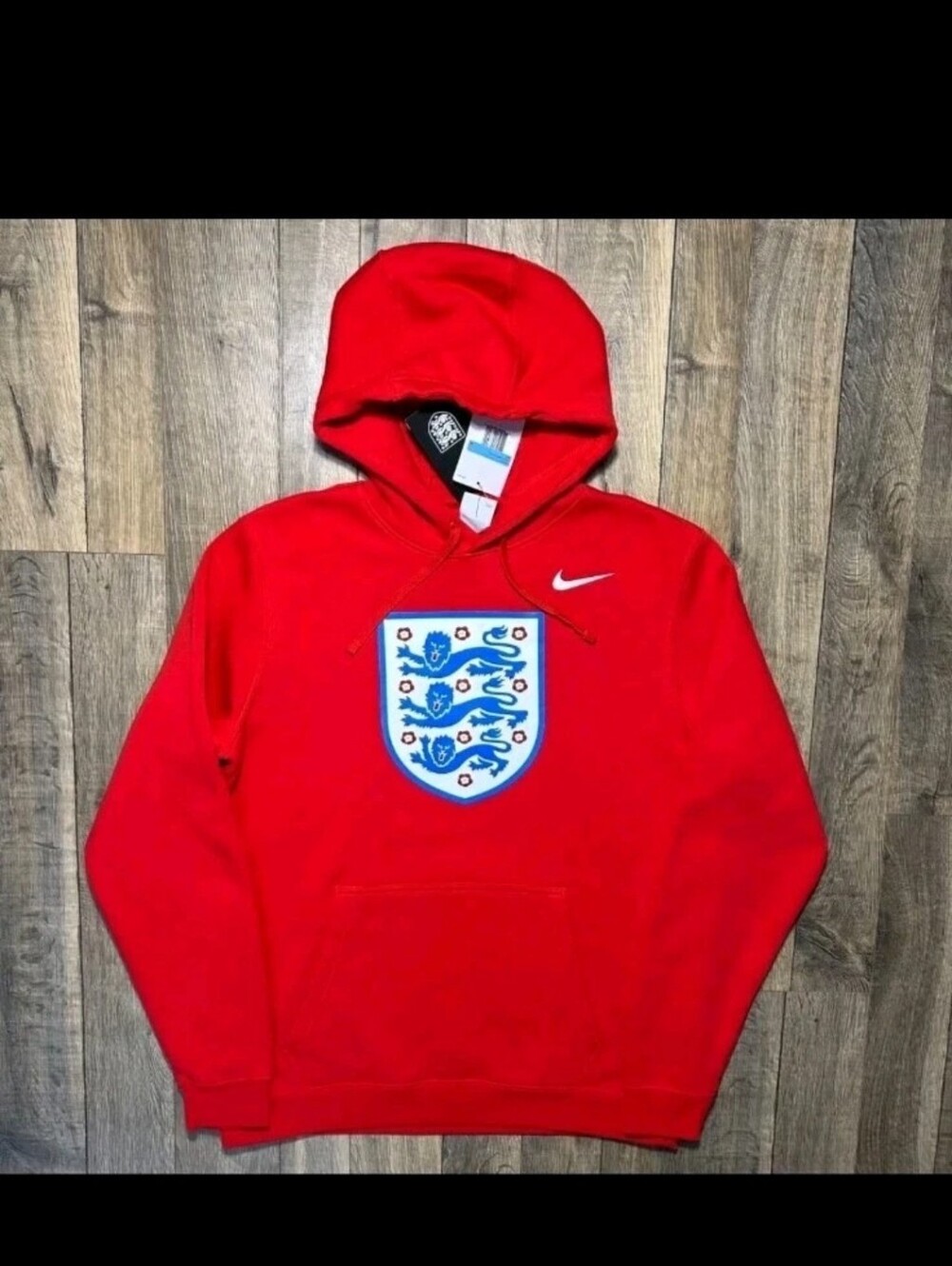 NWT England National Team Nike Club Primary World Cup Pullover Hoodie Red Men M